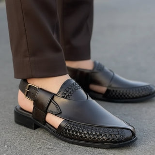 Mens Dark Brown Peshawari Chappal - 00068