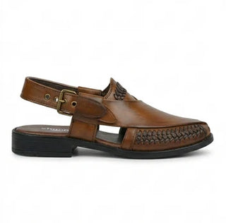 Mens Light Brown Peshawari Chappal - 00065