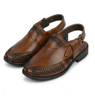 Mens Light Brown Peshawari Chappal - 00065