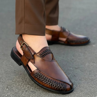 Mens Light Brown Peshawari Chappal - 00065