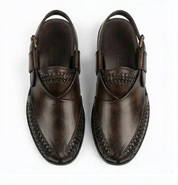 Mens Dark Brown Peshawari Chappal - 00068
