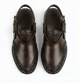 Mens Dark Brown Peshawari Chappal - 00068