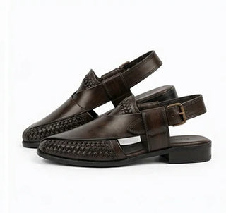 Mens Dark Brown Peshawari Chappal - 00068