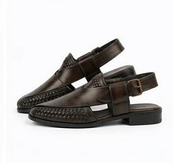 Mens Dark Brown Peshawari Chappal - 00068