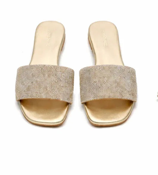 Luxe Gold Silver Flats - FLGS - 00011