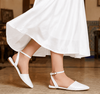 White  Luxe Mule -MW-00059