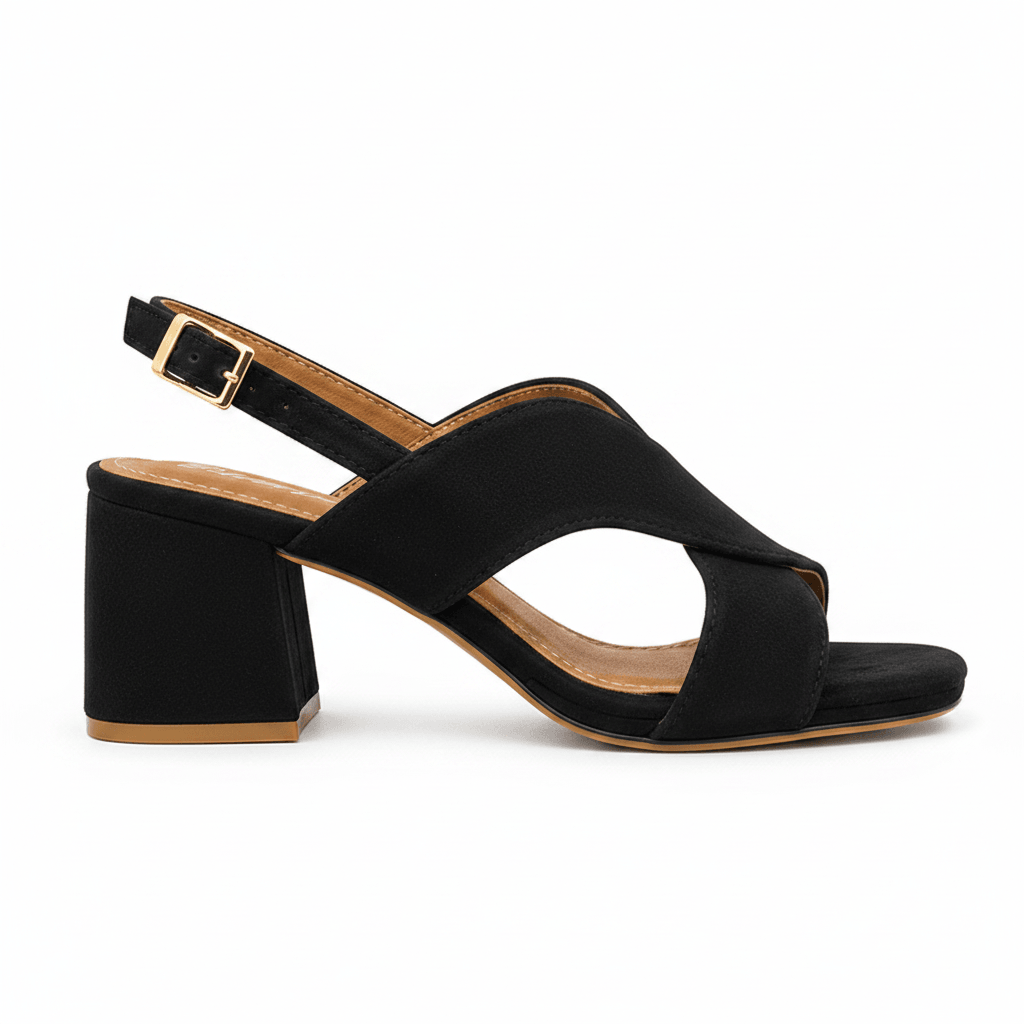 Black Luxe Cut Heel - H00036