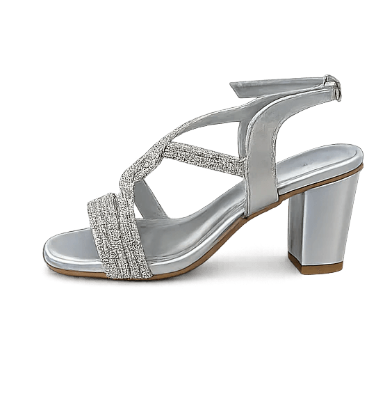 Silver Luxe Heels – HSL-00086