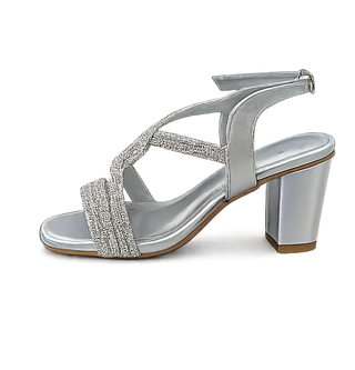 Silver Luxe Heels – HSL-00086