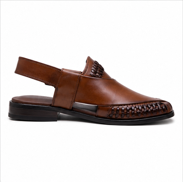Mens Light Brown Peshawari Chappal - 00065