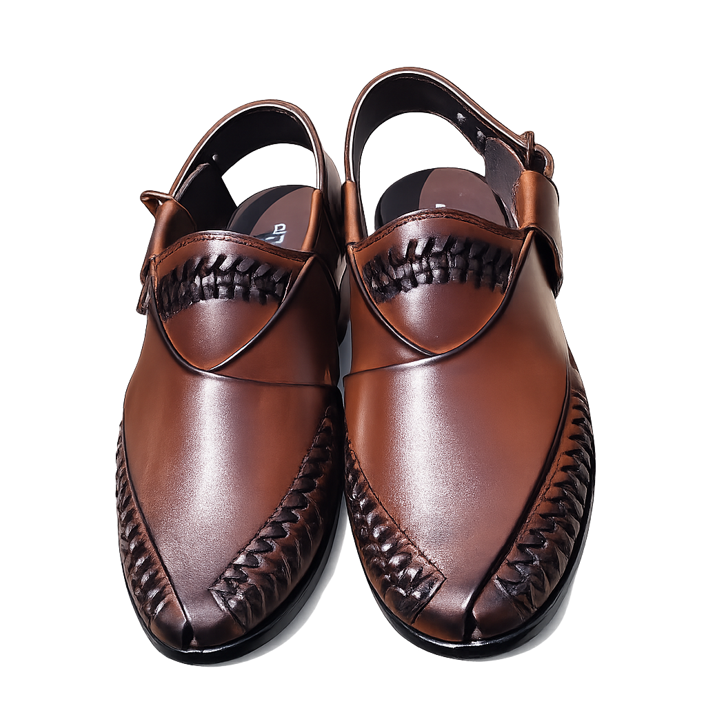 Mens Light Brown Peshawari Chappal - 00065