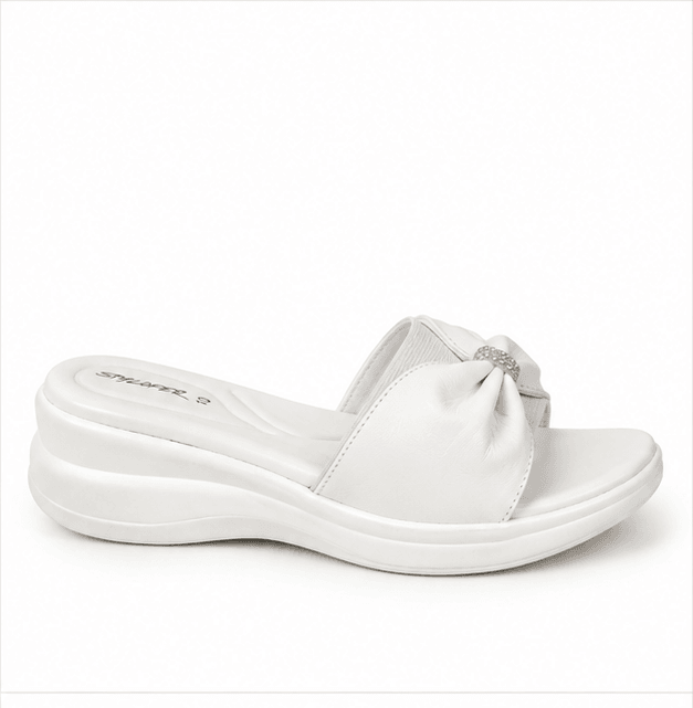 White Pure Leather Sandals – SAW-00017
