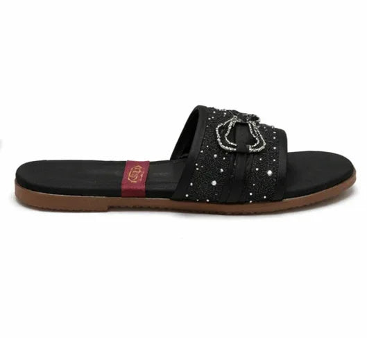 Black Color Slippers- FLBL00093