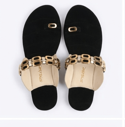 Black Clever Color Slippers- FLG000105