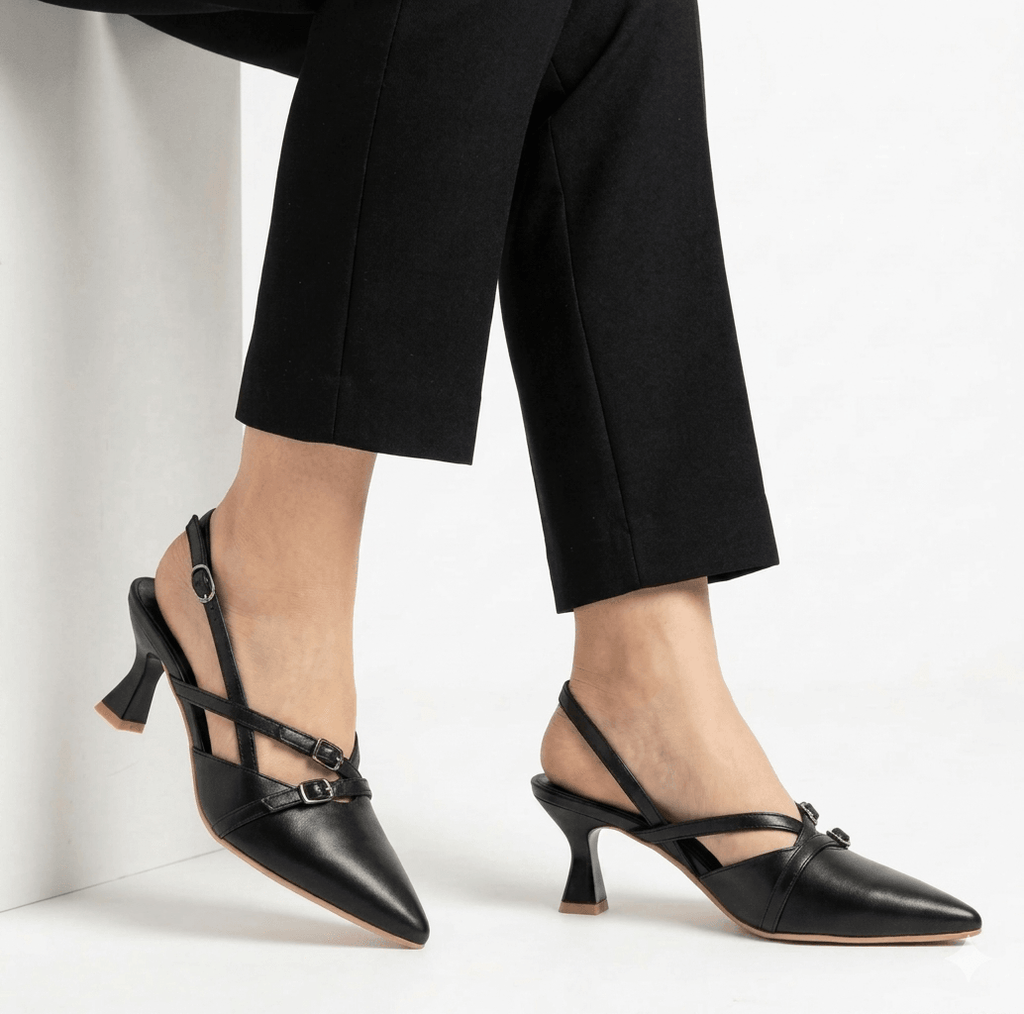 Luxe black Heel - H00039
