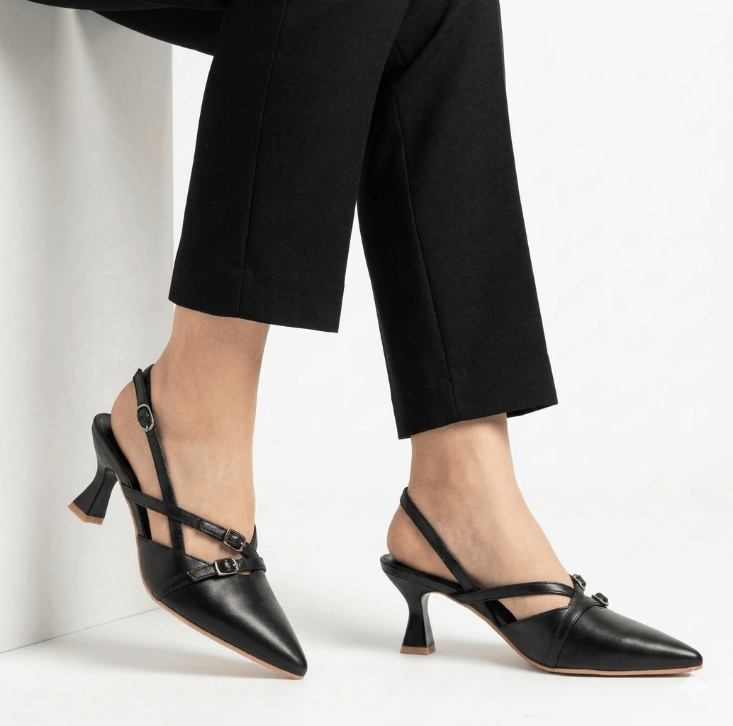 Luxe black Heel - H00039