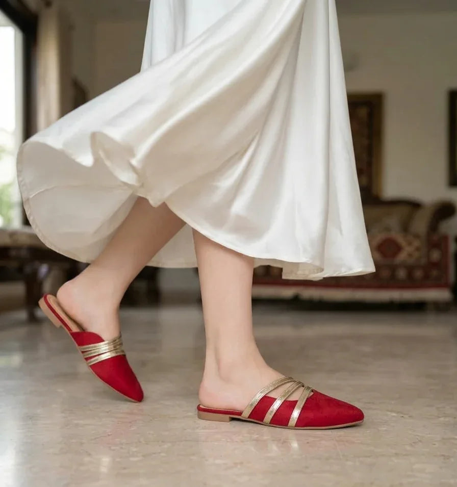 Maroon Luxe Mule -MM-00010