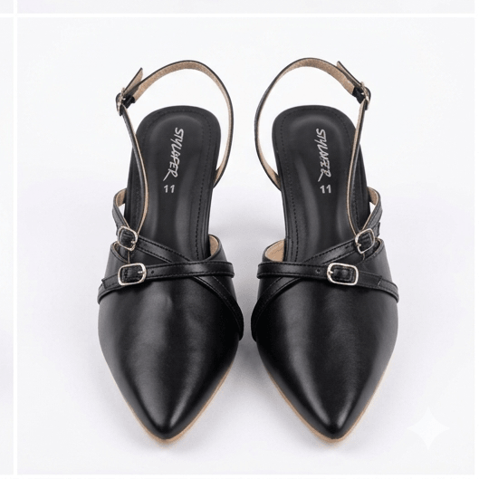 Luxe black Heel - H00039