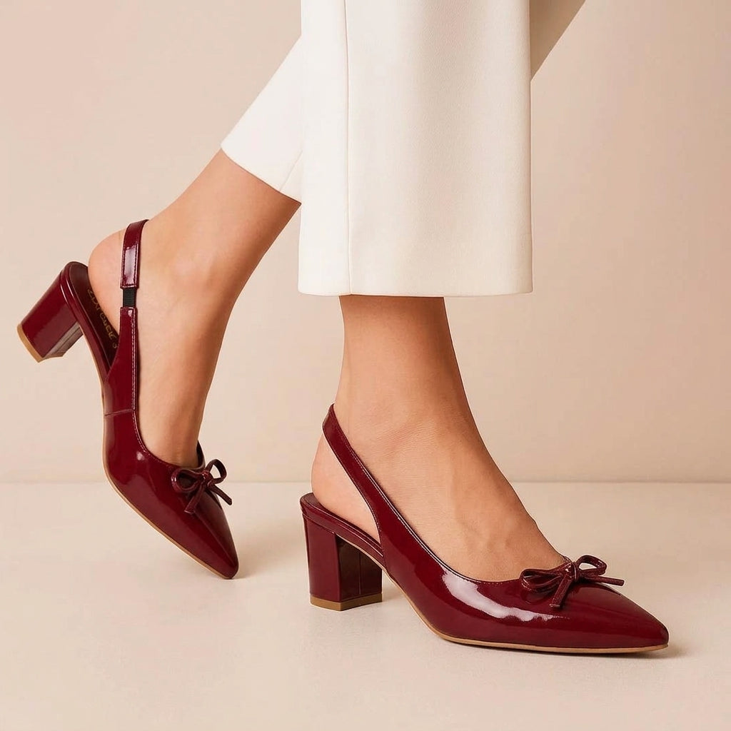 Luxe Marron Block Heel - H00142