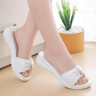 White Pure Leather Sandals – SAW-00017