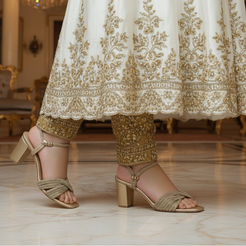 Golden Luxe Heels – HGL-00091
