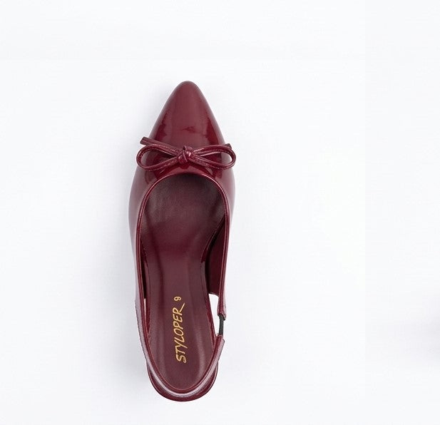 Luxe Marron Block Heel - H00142