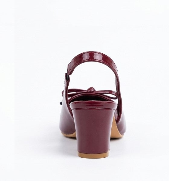 Luxe Marron Block Heel - H00142