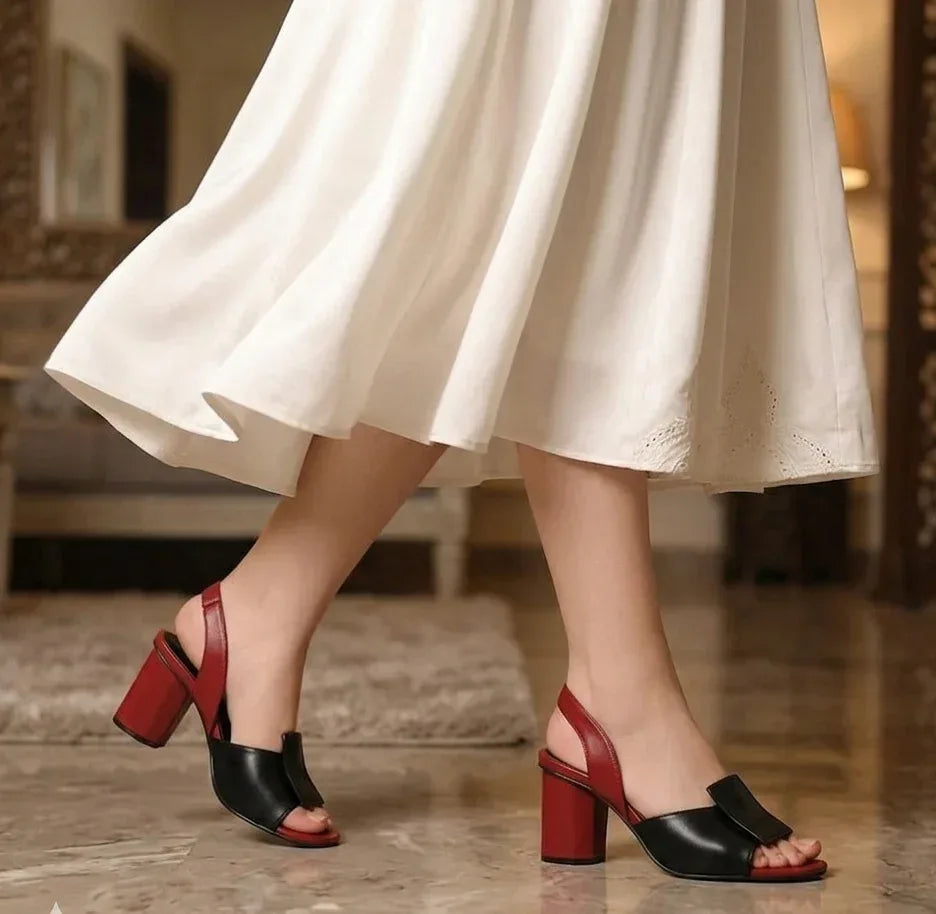 Luxury Red Black Heel - H00024