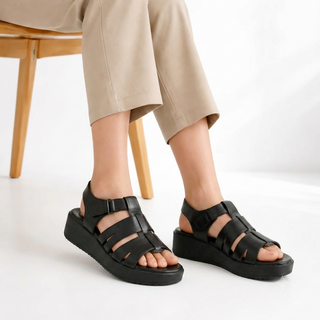 Ladies Black Luxe Sandals 