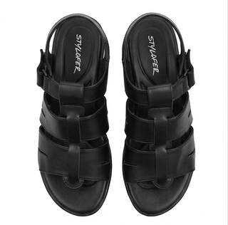 Ladies Black Luxe Sandals  