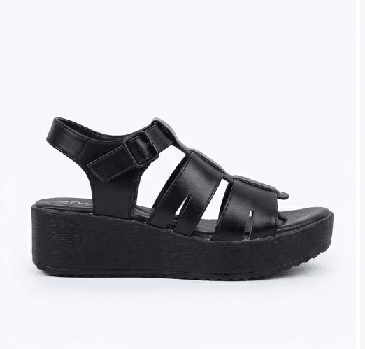 Ladies Black Luxe Sandals 