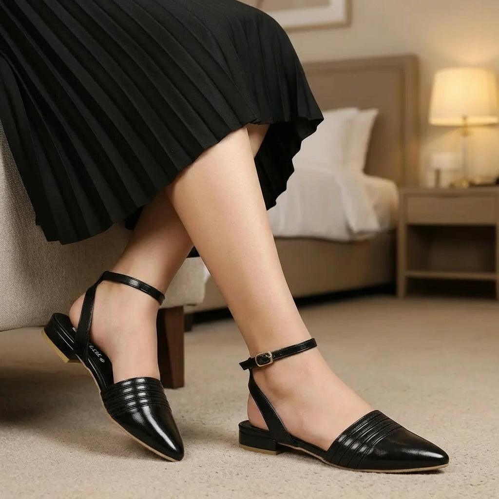 Luxury Ladies  Black Mule shoes