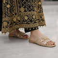 Golden Color Slippers- FLG000104