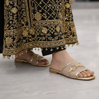 Golden Color Slippers- FLG000104