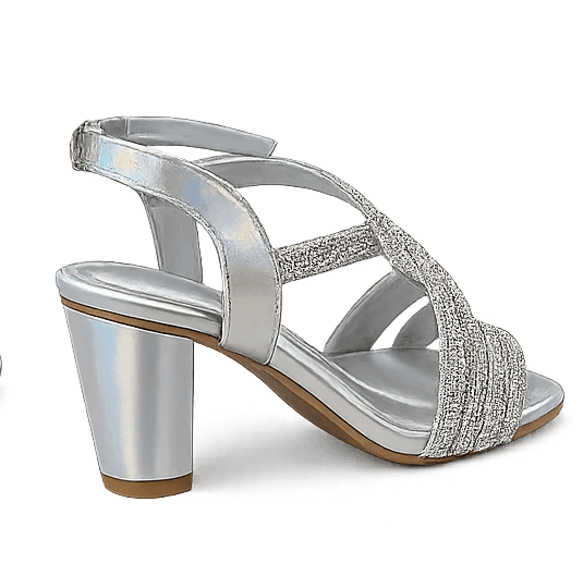 Silver Luxe Heels – HSL-00086